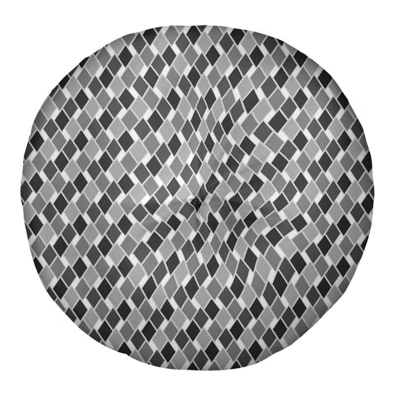 Coussin de sol Katelyn Elizabeth, 30 po x 30 po, Noir