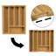 Rangement de tiroir extensible en bambou h 2 po x l 11,25 po x p 14 po Casperson