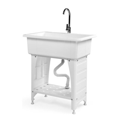 Cuve à lessive utilitaire avec robinet et tablette
