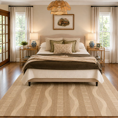 Kayleigh Jute  & Wool Hand Braided Natural Fibers High-Low Pile Farmhouse Style Area Rug In Off White/Natural For Dining Room, Living Room, Kitchen