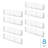 iDesign Plastic Adjustable Deep Drawer Dividers - Set of 8 - Clear
