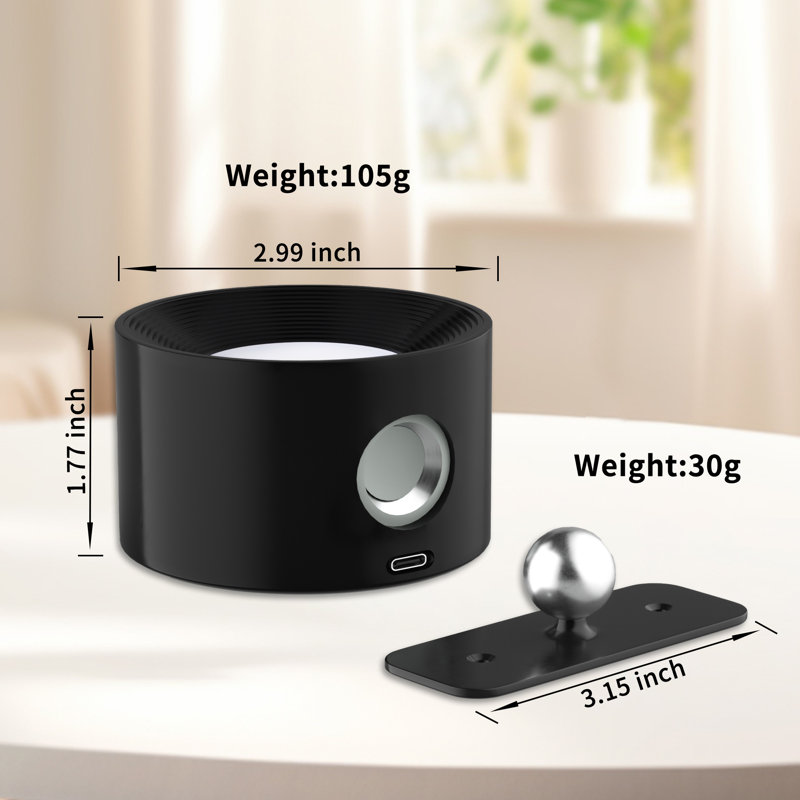 Lepotec Wireless RGB Wall Sconces with Remote Control, Black