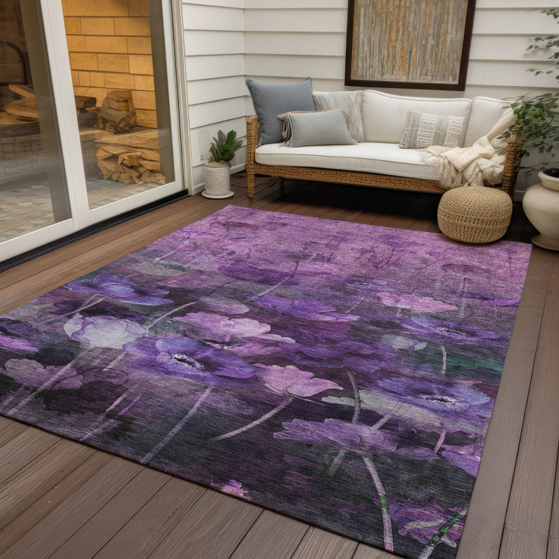 Tapis intérieur / extérieur Khiri avec envers antidérapant, Rectangulaire 8 pi x 10 pi