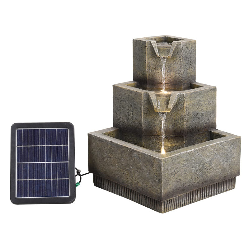 Weather Resistant Floor Fountain with Light