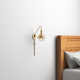 Luke Single Light Steel Dimmable Plug-in Armed Sconce