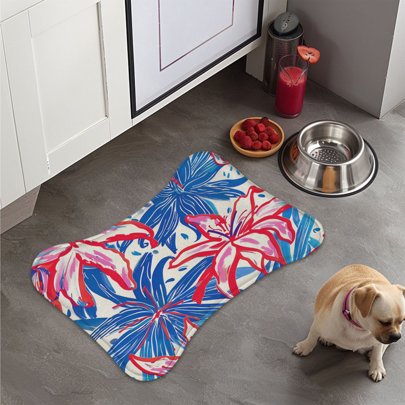 Tapis d'alimentation Ruby and Azure Blossoms - 1 pièce, Petit (14 po)