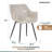 Haglund Leather Dining Chair with Powder-Coated Iron Legs Accent Side Chair Foam Padded Seat Versatile Kitchen Chair for Modern Home and Kitchen-123386570-92540963