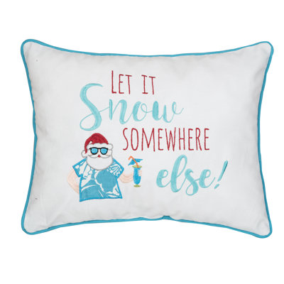 Shabaz Let It Snow Cotton Lumbar Pillow