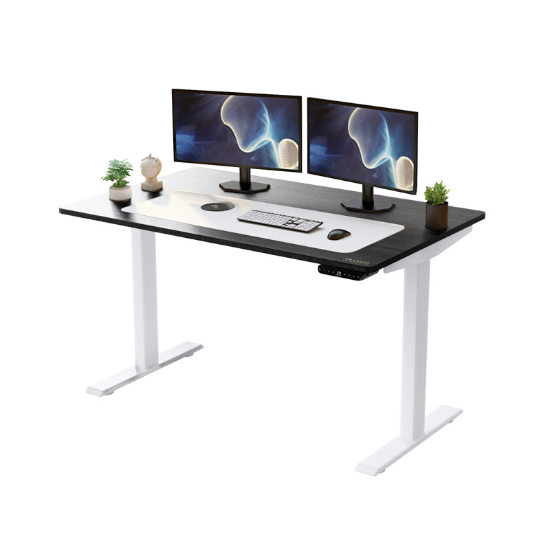 Bureau debout autoportant électrique à hauteur réglable 48 po x 30 po Uncage, H 49,2 po x l 48 po x P 30 po
