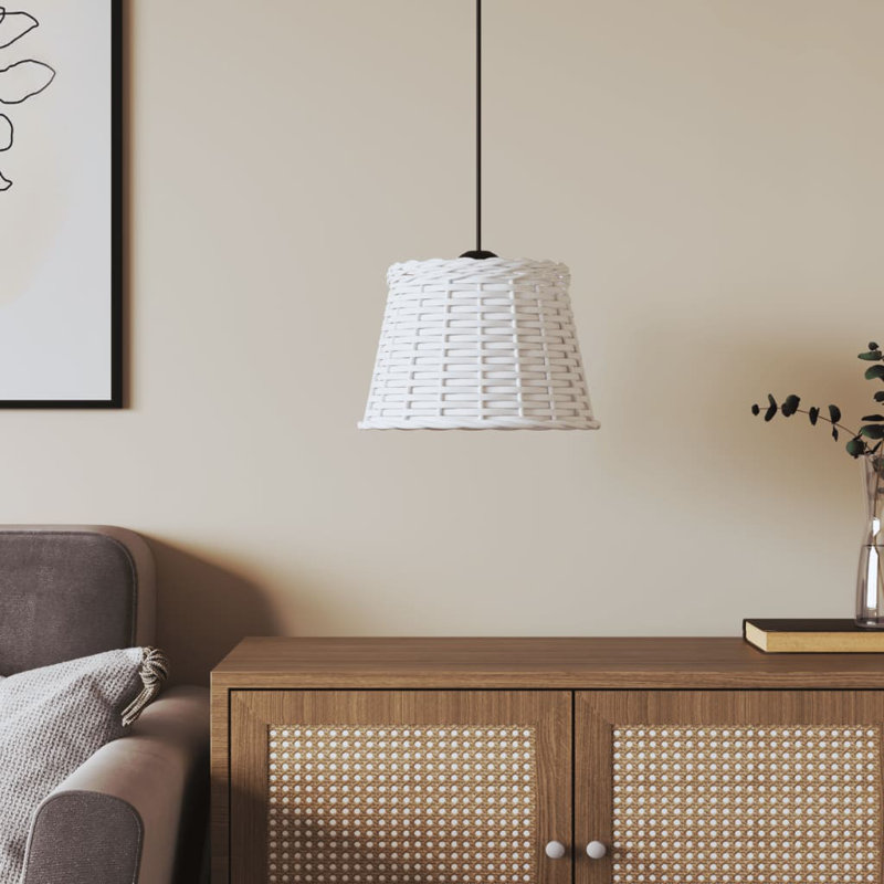 Chira Pendant Shade, White, 17cm H x 25cm W x 25cm D