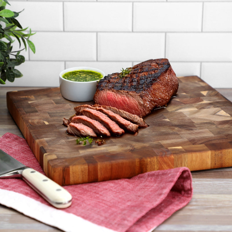MegaChef 13.75 Inch Square Thick Acacia Wood Cutting Board