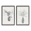 Ensemble de 2 vases de table rayés à motif floral rayé noir par Yuyu Pont