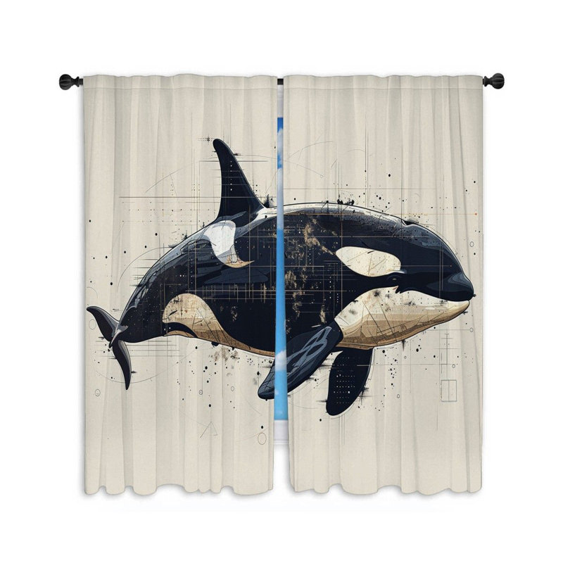Paire de rideaux obscurcissant en polyester Windmill Landscape, L 20 po x L 54 po
