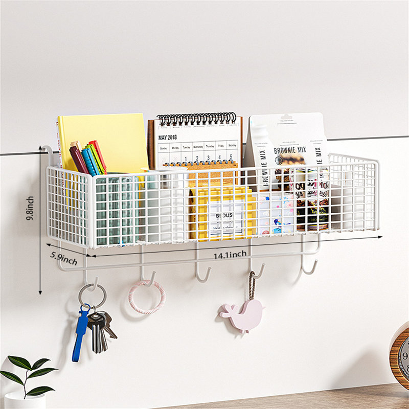 Organisateur de bureau en filet Martaveous, Blanc