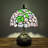 Haruko Tiffany Table Lamp Blue Stained Glass Green Leaves LED Bulb Included Dragonfly Base 10"W*10"D*14"H-935066126