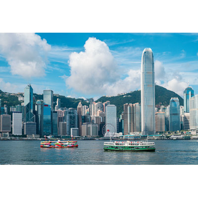 Photographie de la toile tendue de l'horizon de Hong-kong