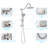 Complete Rainfall Shower System With Rough In-valve And Slide Bar-107508353