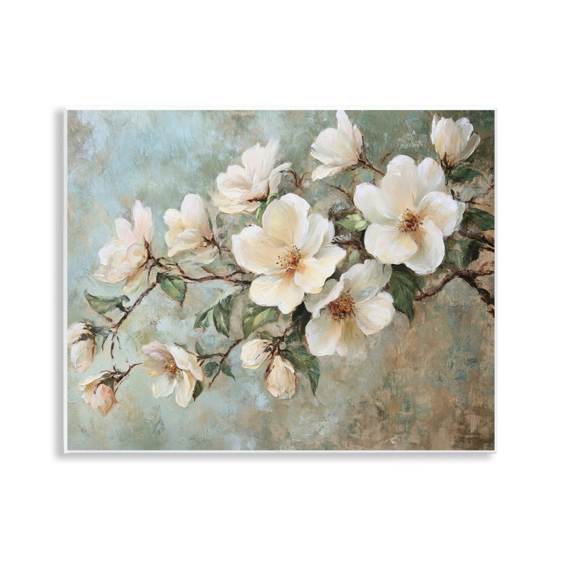  In Bloom Flower Branch Wall Plaque Art by Petal Prints Design