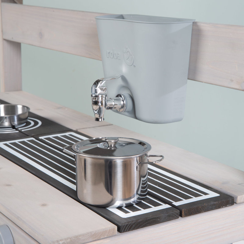 Outdoor Mud Kitchen - Massive Wood - Grey