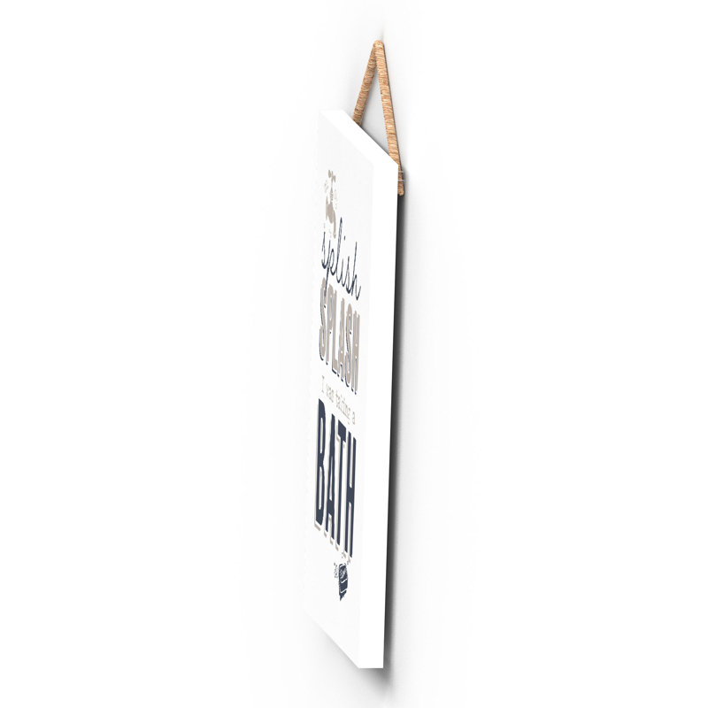 Splish Splash - Unframed Typography on Wood