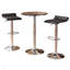 Ensemble de table de bar à hauteur réglable et 2 tabourets pivotants chromés-326292753-326292758-329820455
