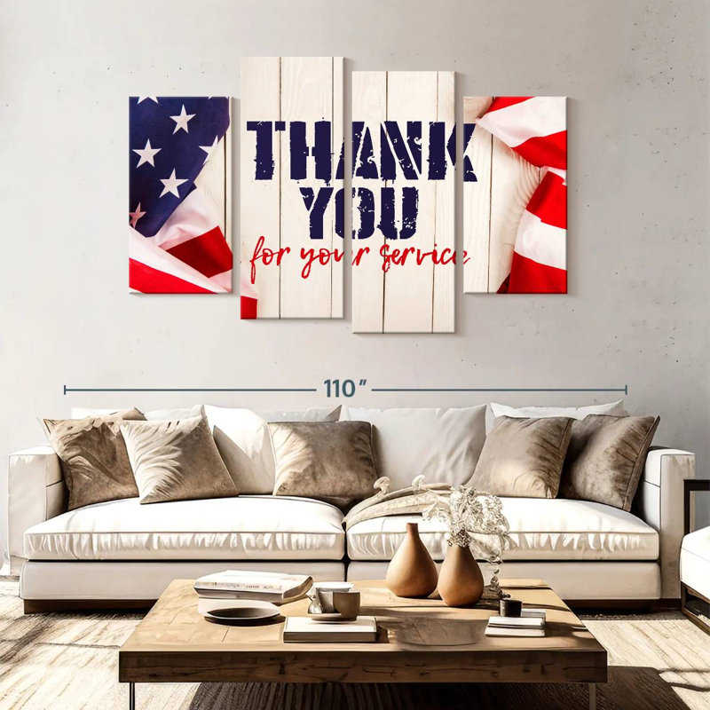 Lelend Thank You Servicemen, H 54 po x l 84 po