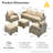 Outdoor Furniture 7 Pieces Set With Ottoman-657412693