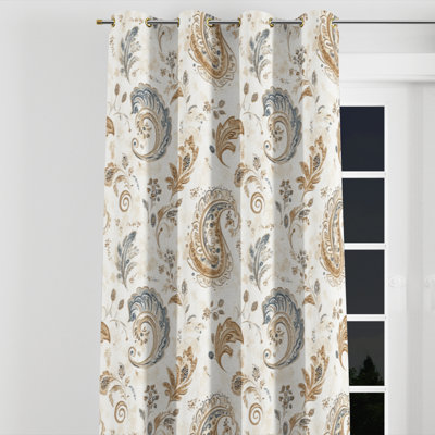 Rideaux modernes pour chambre à coucher - Rideau à œillets scandinave Azema - 1 panneau