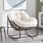 Fauteuil inclinable blanc à bascule, confortable pour la véranda, le jardin, le fauteuil d'extérieur blanc, le patio
