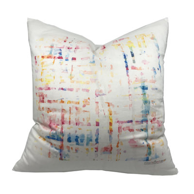 Coussin en coton 22 x 22 po Paint Splatter