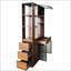 Armoire de rangement avec tablettes multifonctionnelles, organisateur d'entrée en bois moderne pour le couloir et le salon-1263308665