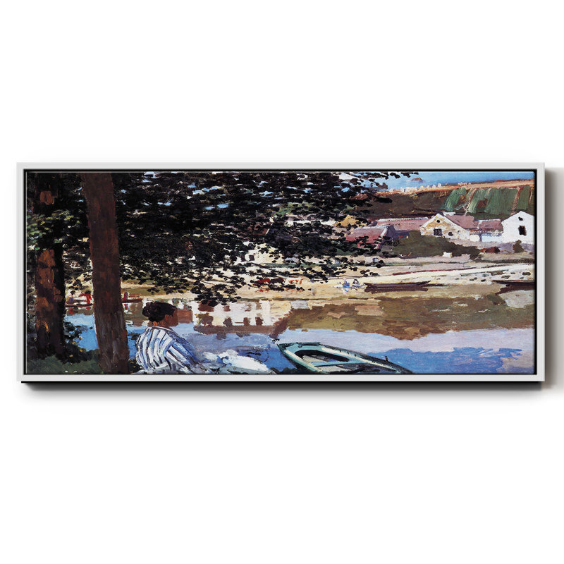 " Monet ", 24" H x 60" W x 1.5" D, White Floater Framed Canvas