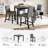 5-Piece Counter Height Table Set With 4 Chairs, Counter Height Table Set For 4 With Chairs, Wooden Counter Height  Table Set For Kitchen, Dining Room-956125640-956125639