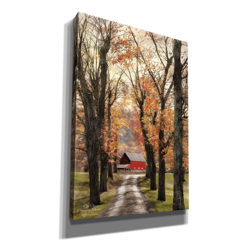 «On Ceux Country Roads» par Lori Deiter, art mural sur toile, H 26 po x l 18 po x P 0,75 po