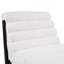 Fauteuil d'appoint Fluffy avec revêtement blanc et structure en bois massif noir robuste-130474362