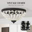 HOMCOM Crystal Chandelier Ceiling Light 2-Light Flush Mount-1188109966
