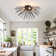 Kunstbeck Flush Mount Sputnik Ceiling Lamp in Black