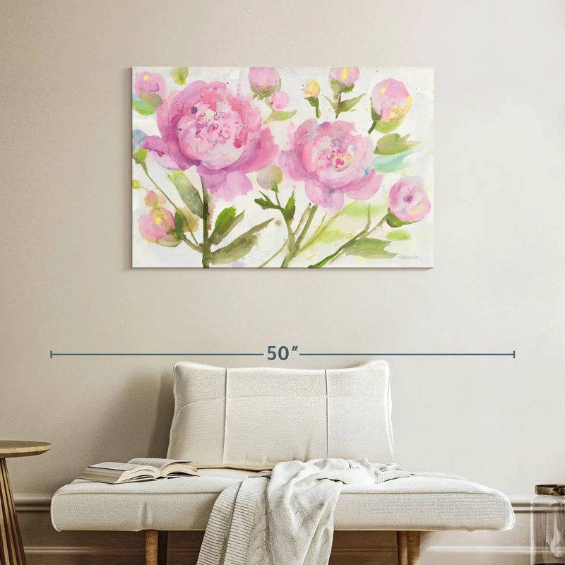 Harnek Bright Peonies, 26" H x 39" W