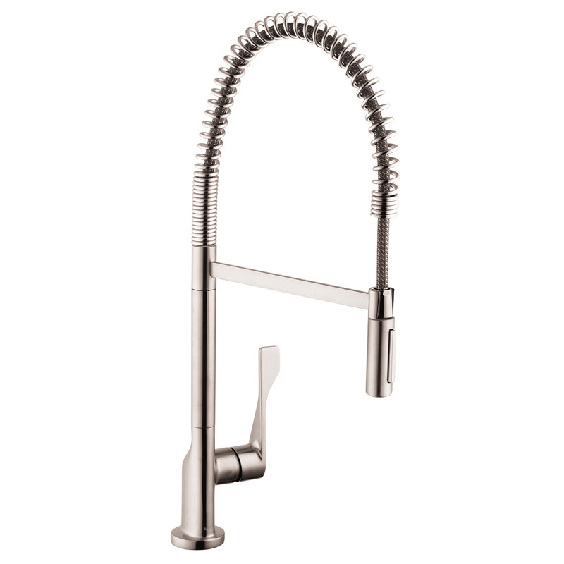 Citterio Pull Down Touchless Single Handle Kitchen Faucet (7.1 lbs), Stainless Steel Optic