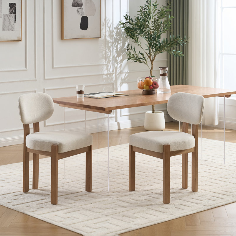 Chaises de salle à manger moelleuses, Beige