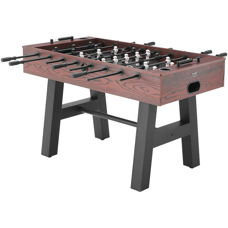 VEVOR 55'' Brown and Black Foosball Table with Telescopic Rods