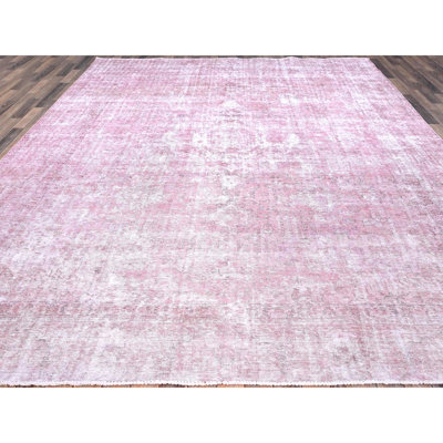 Sottile One-of-a-Kind 9'8" X 11'10" 1960s Wool Area Rug Pink