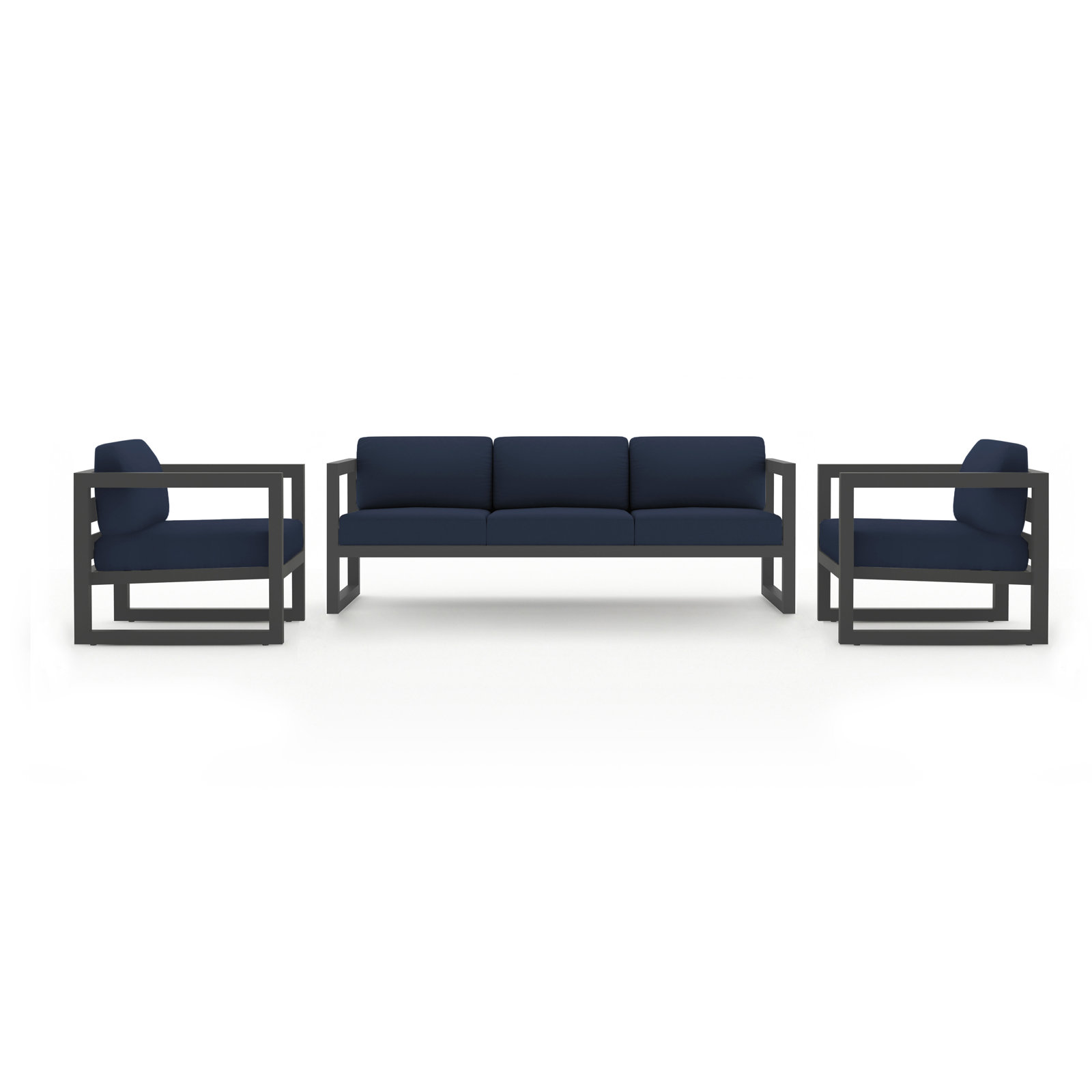 Avion 5 - Person Patio Conversation Set with Cushions, Spectrum Indigo Sunbrella®