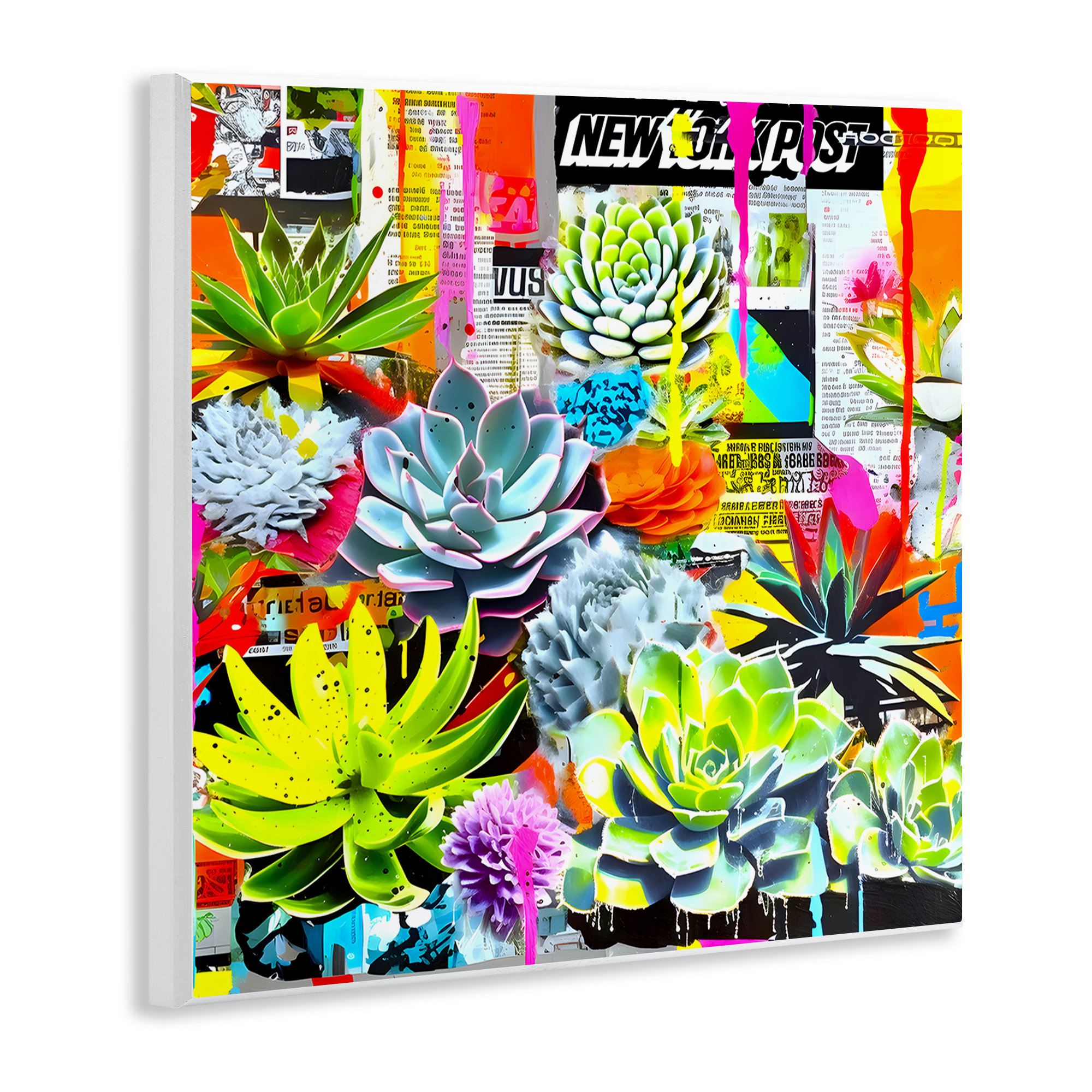 Dakota Fields Urban Graffiti Succulents Wall Plaque Art by Jess Stempel ...