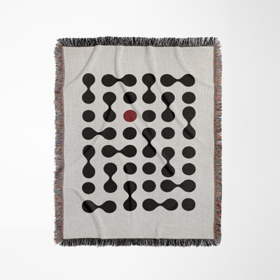 Lissa Dots Abstract Cotton Blend Blanket Throw