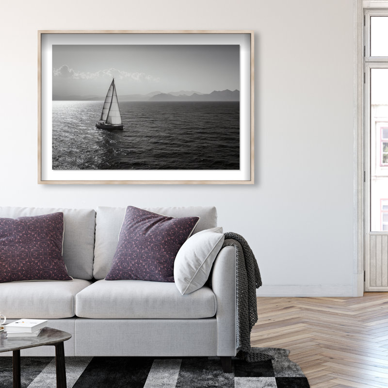 Edge Of Silence Print by Oliver Gal, 37.5"H x 55.5"W, Natural Oak Shadowbox
