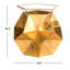 Pentagonal Iron End Table with Glass Top