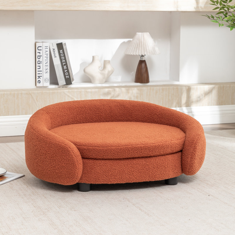 Lit pour chien Malcolm Elegant Rectangle, Orange