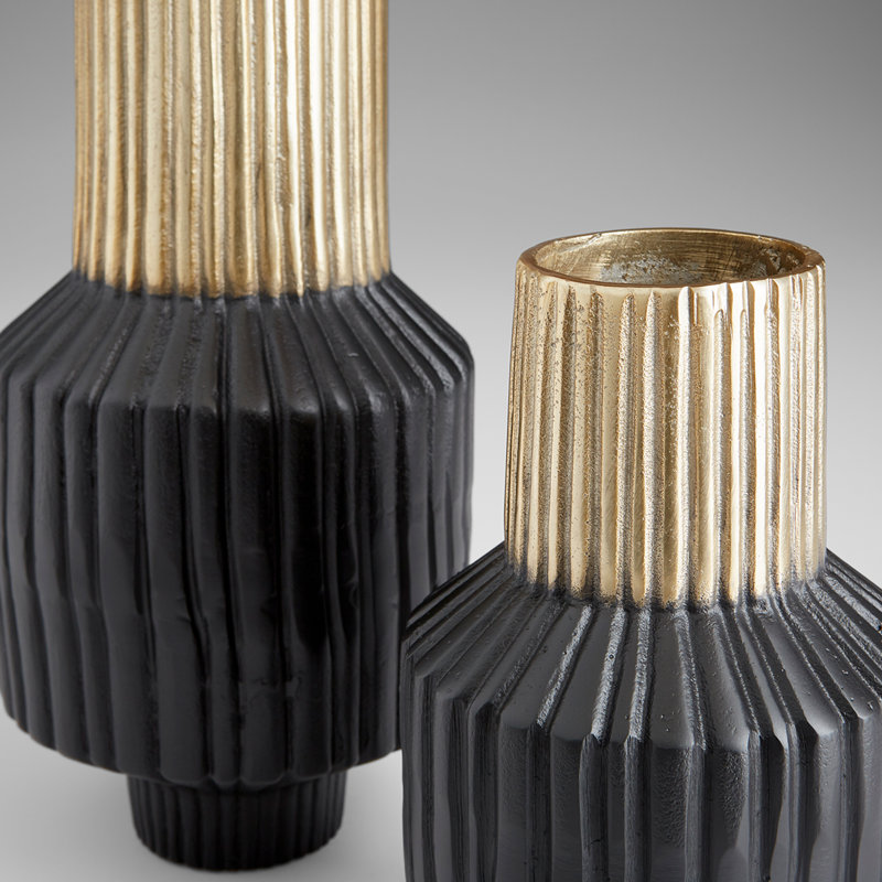 Allumage Metal Table Vase, 10.25" H x 6" W x 6" D