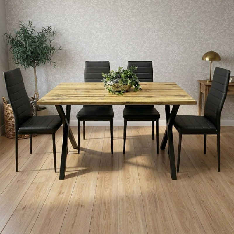 4 - Person Dining Set, Black
